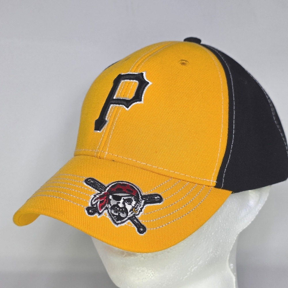 Fan Favorite Pittsburgh Pirates MLB Hat Yellow Black Adjustable Baseball Cap - Picture 10 of 15